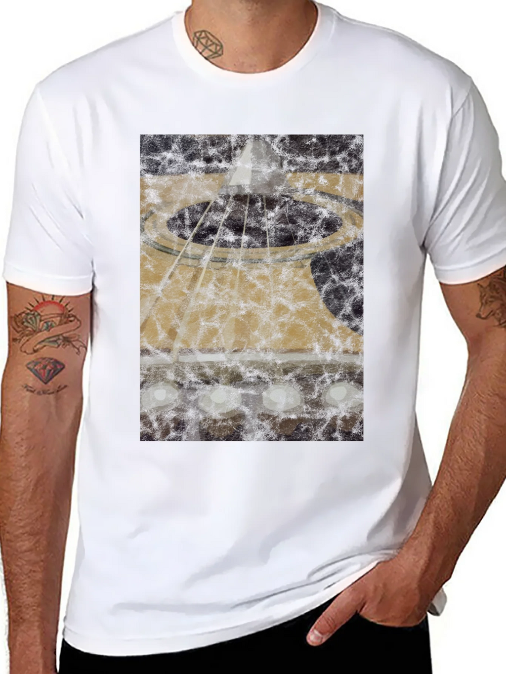 Abstract Acoustic Guitar Graphic T-Shirt product image 10