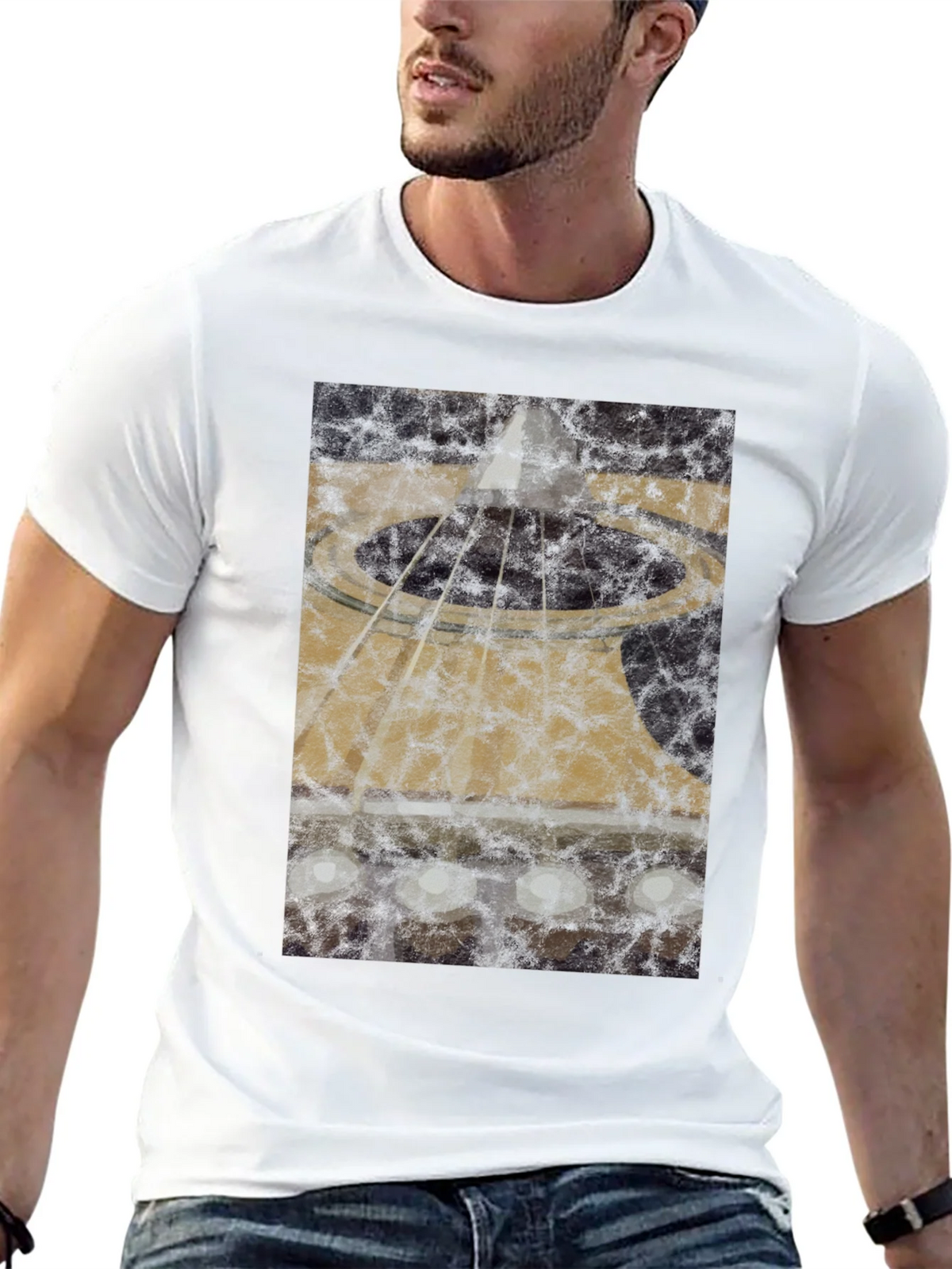 Abstract Acoustic Guitar Graphic T-Shirt product image 4