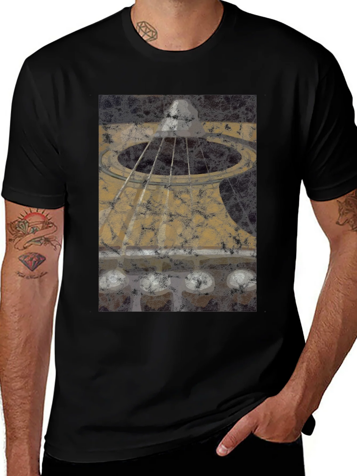 Abstract Acoustic Guitar Graphic T-Shirt product image 1