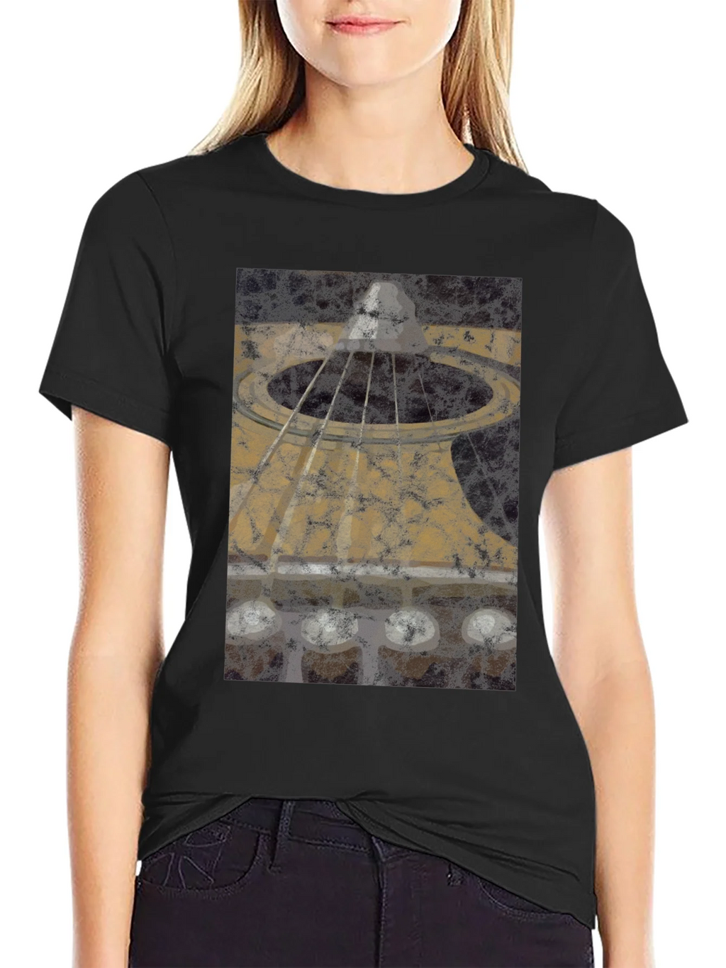 Abstract Acoustic Guitar Graphic T-Shirt product image 5