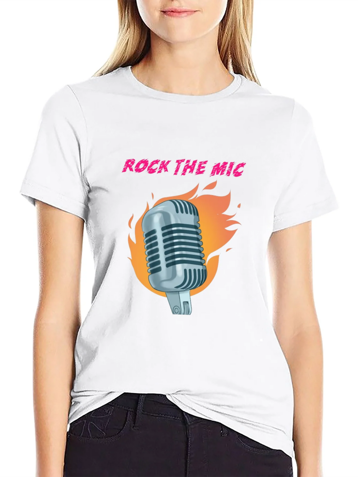 Rock the Mic Graphic T-Shirt - Black product image 11