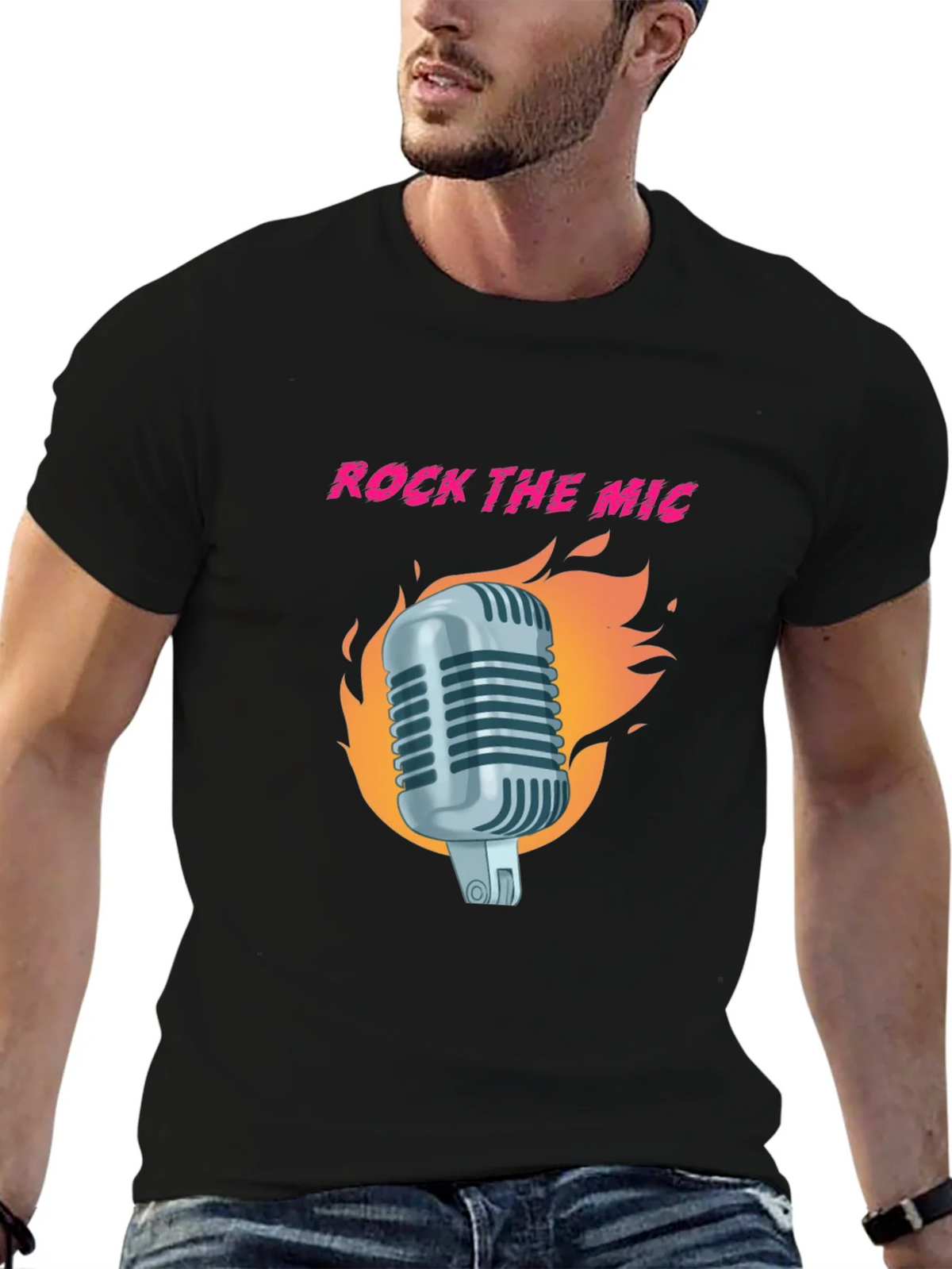 Rock the Mic Graphic T-Shirt - Black product image 9