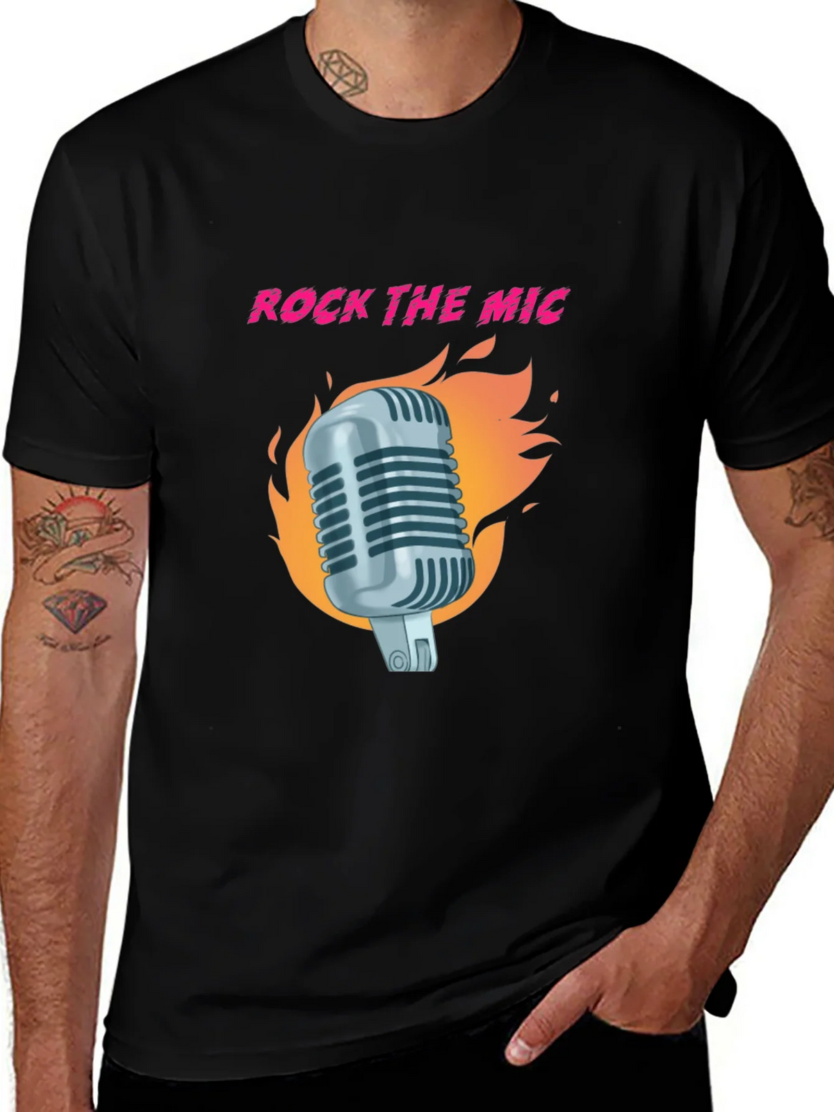 Rock the Mic Graphic T-Shirt - Black product image 1