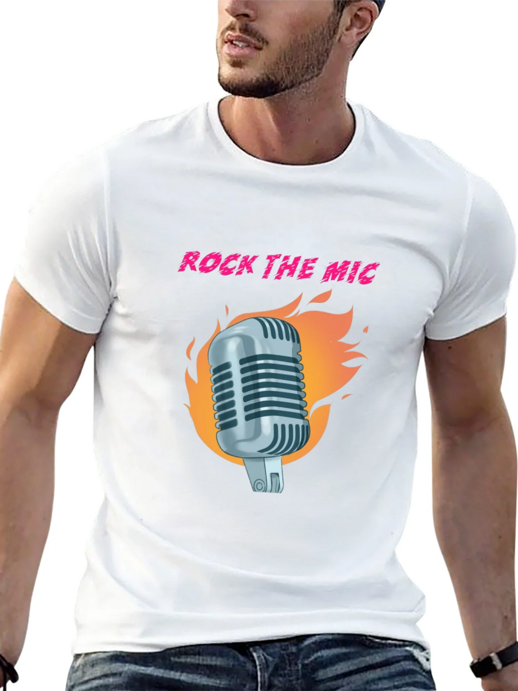Rock the Mic Graphic T-Shirt - Black product image 4