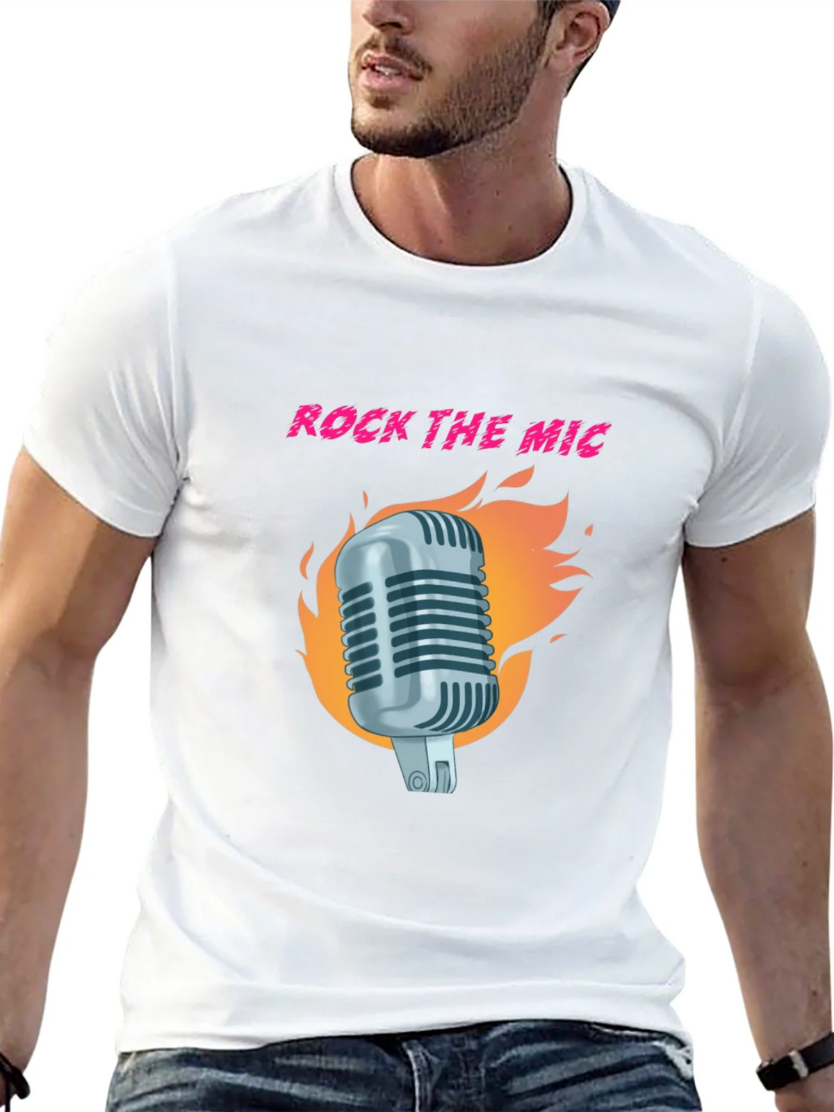 Rock the Mic Graphic T-Shirt - Black product image 4