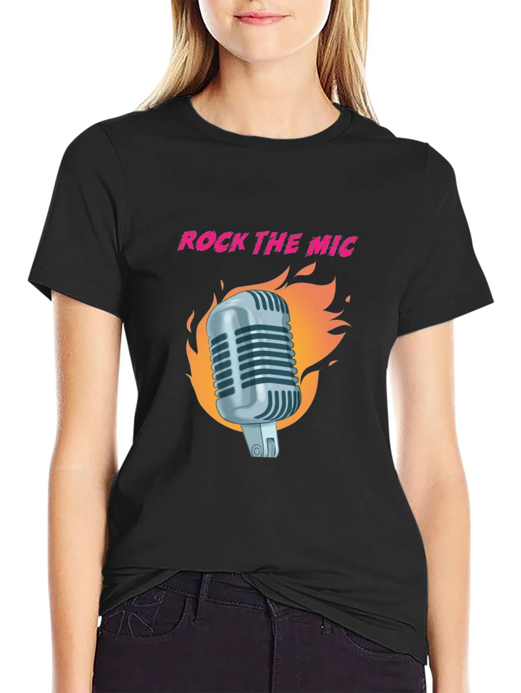 Rock the Mic Graphic T-Shirt - Black product image 5