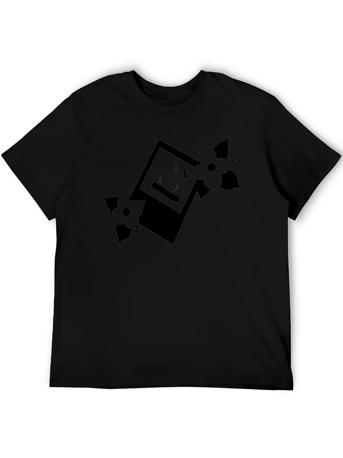 RIP Tombstone Floral Graphic Tee - Classic Black product image 8