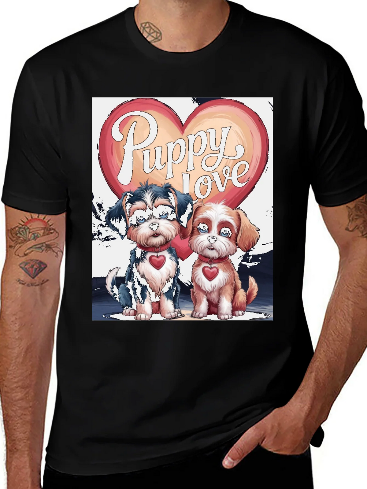 Puppy Love Valentines Day Graphic Tee product image 1