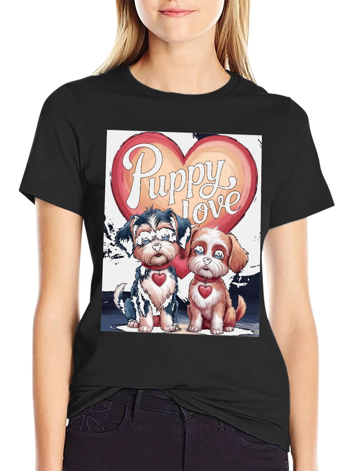 Puppy Love Valentines Day Graphic Tee product image 5