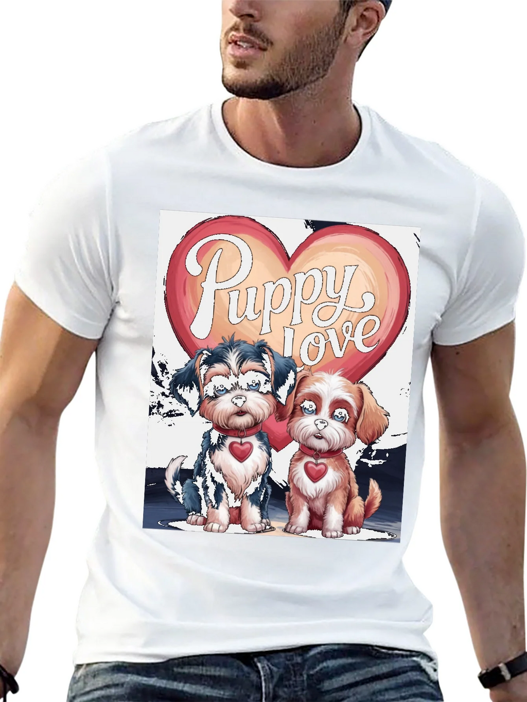 Puppy Love Valentines Day Graphic Tee product image 4