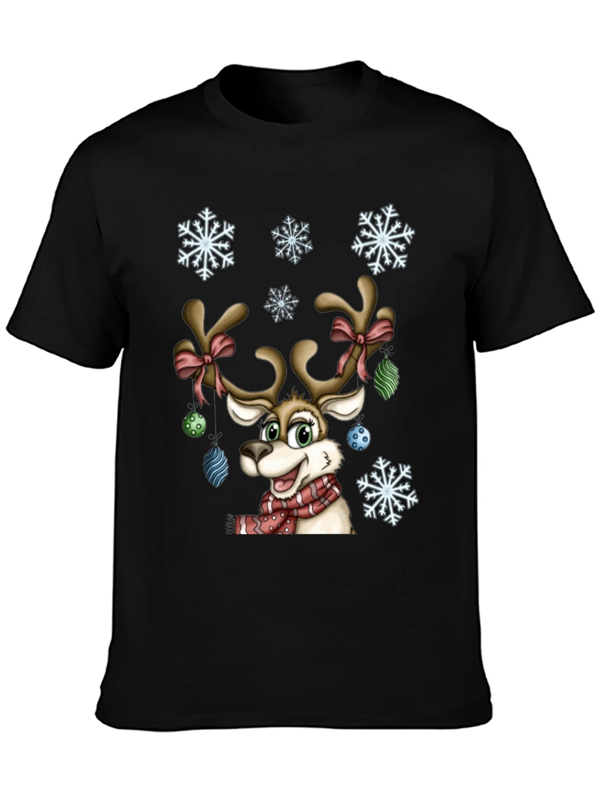 Festive Reindeer Graphic Tee - Holiday Cheer product image 6