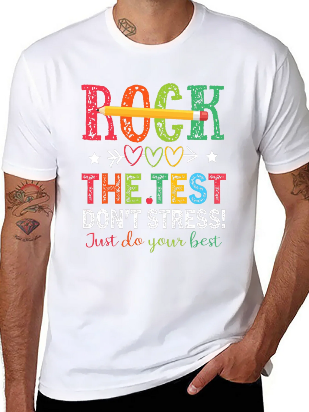 Rock The Test T-Shirt - Dont Stress! product image 10