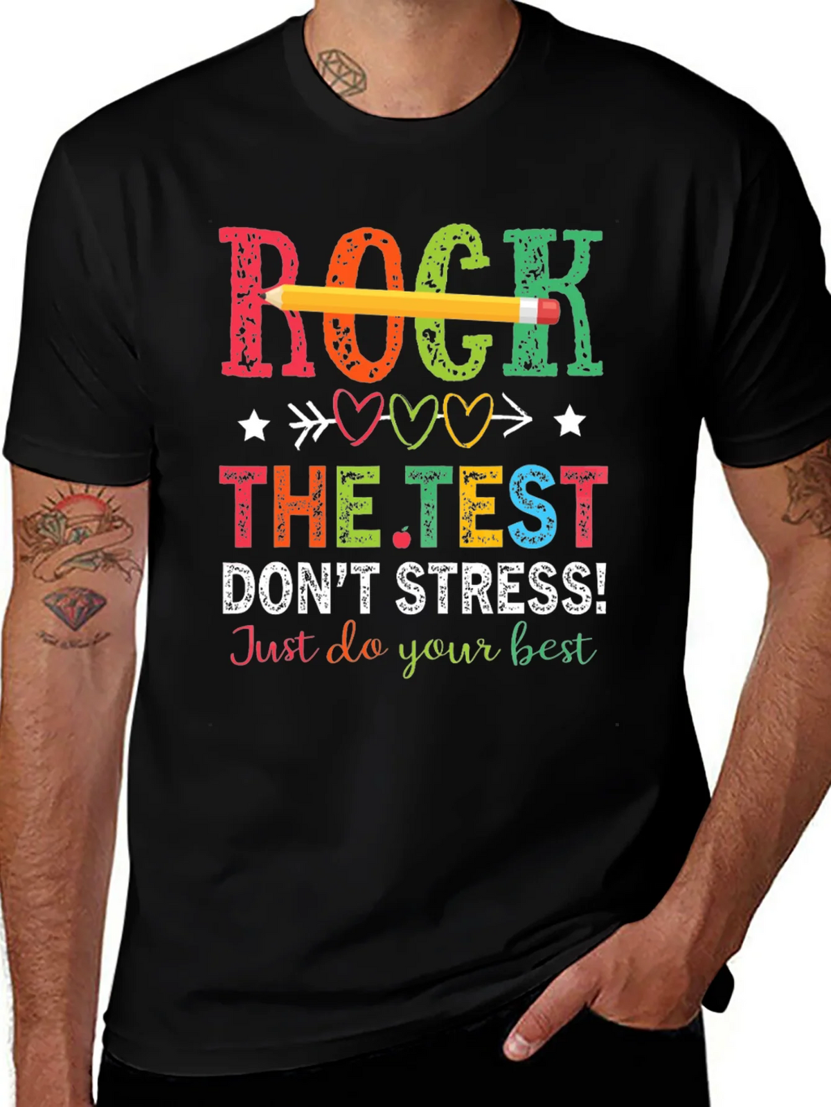 Rock The Test T-Shirt - Dont Stress! product image 1