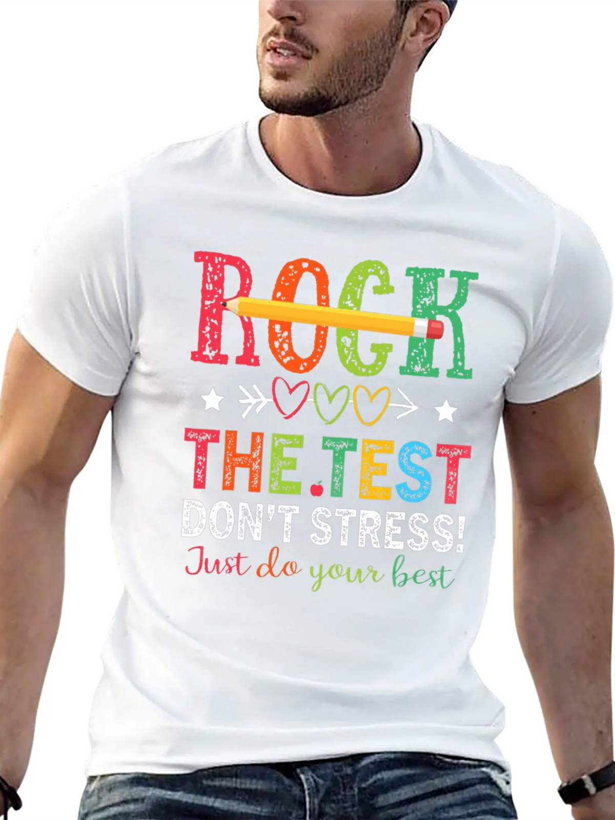 Rock The Test T-Shirt - Dont Stress! product image 4