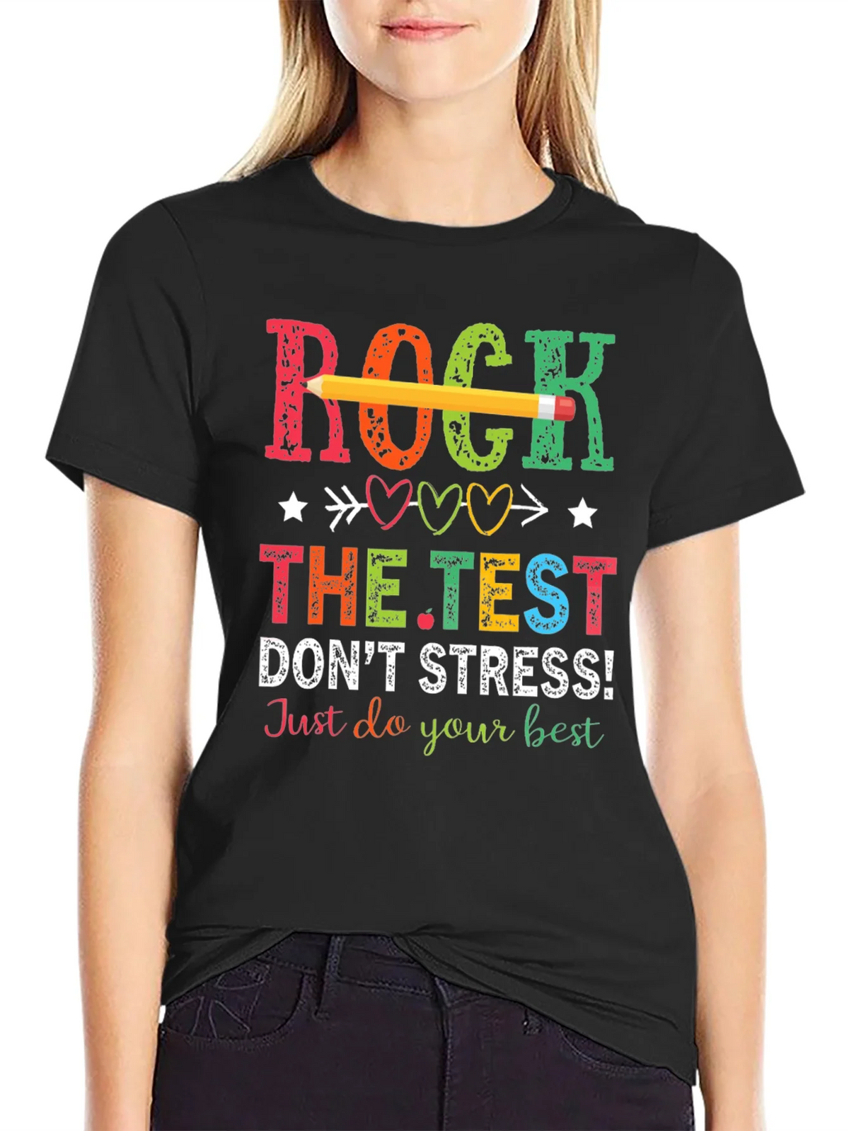 Rock The Test T-Shirt - Dont Stress! product image 5