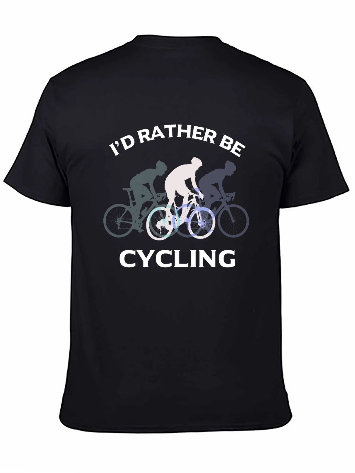 Id Rather Be Cycling Black T-Shirt product image 7