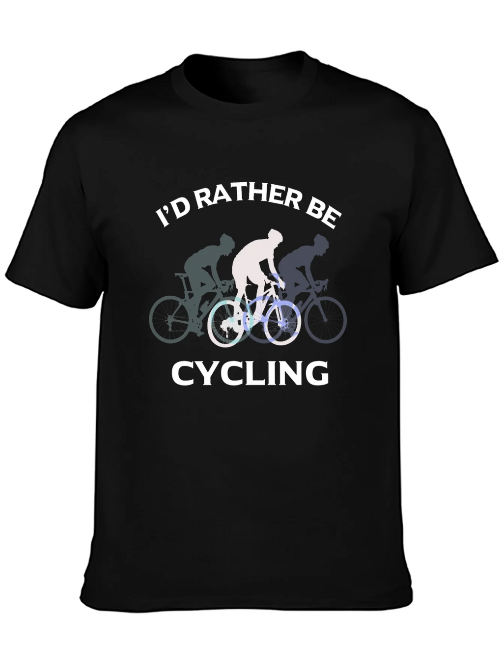 Id Rather Be Cycling Black T-Shirt product image 6