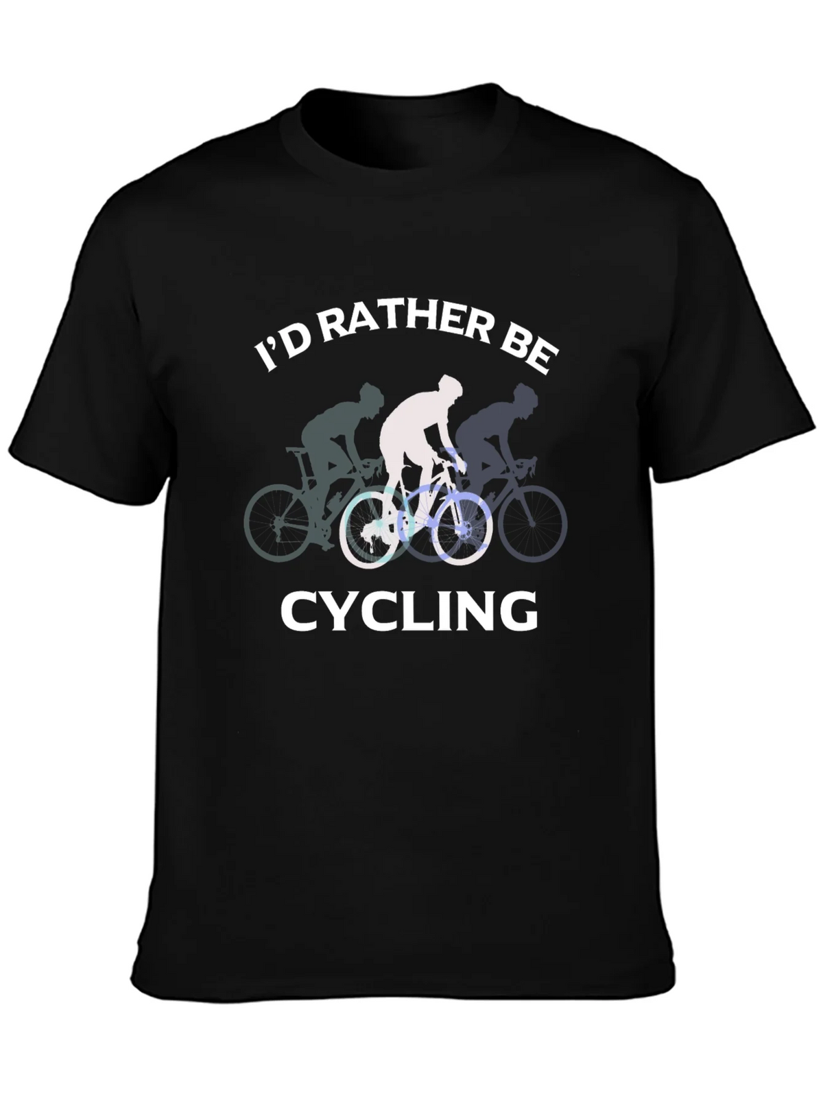 Id Rather Be Cycling Black T-Shirt product image 6