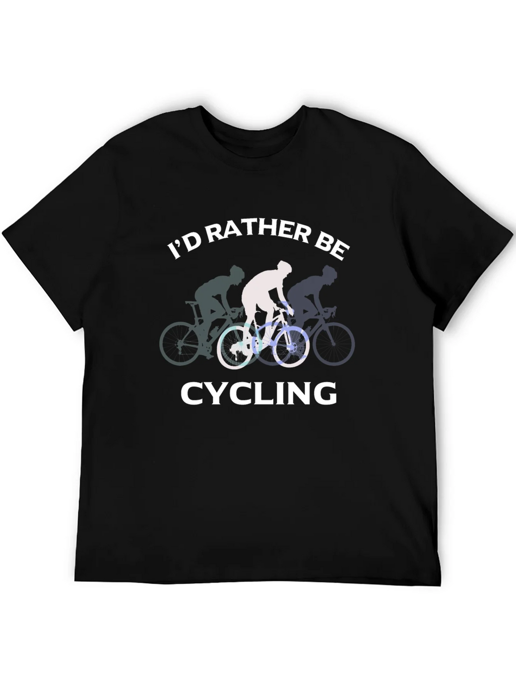 Id Rather Be Cycling Black T-Shirt product image 8