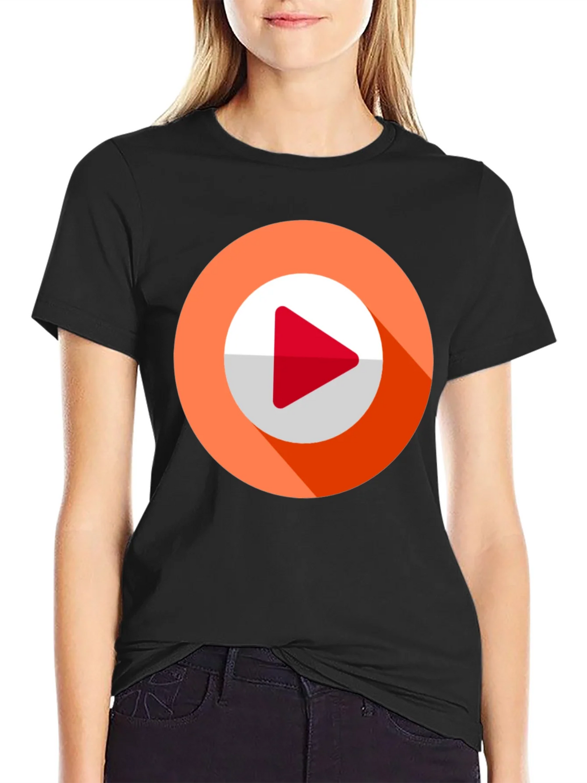 Modern Play Button Graphic Tee product image 5