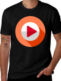 Modern Play Button Graphic Tee product image 1