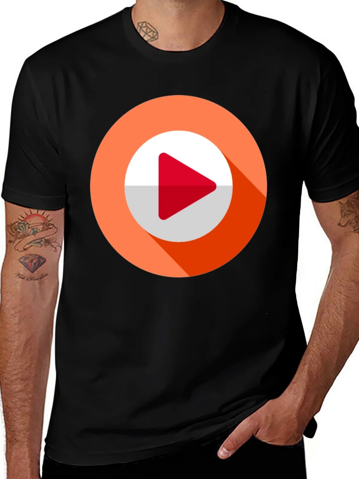 Modern Play Button Graphic Tee product image 1