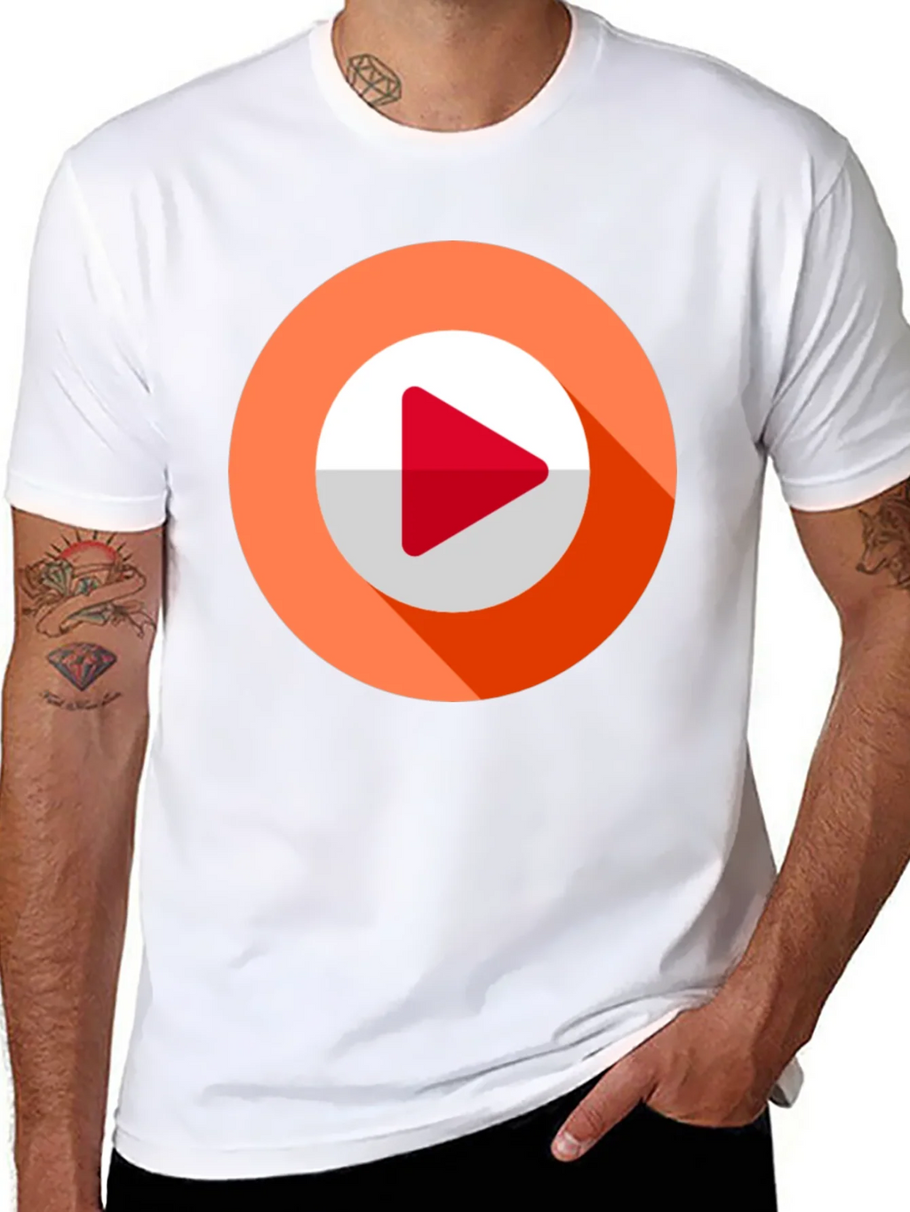 Modern Play Button Graphic Tee product image 10