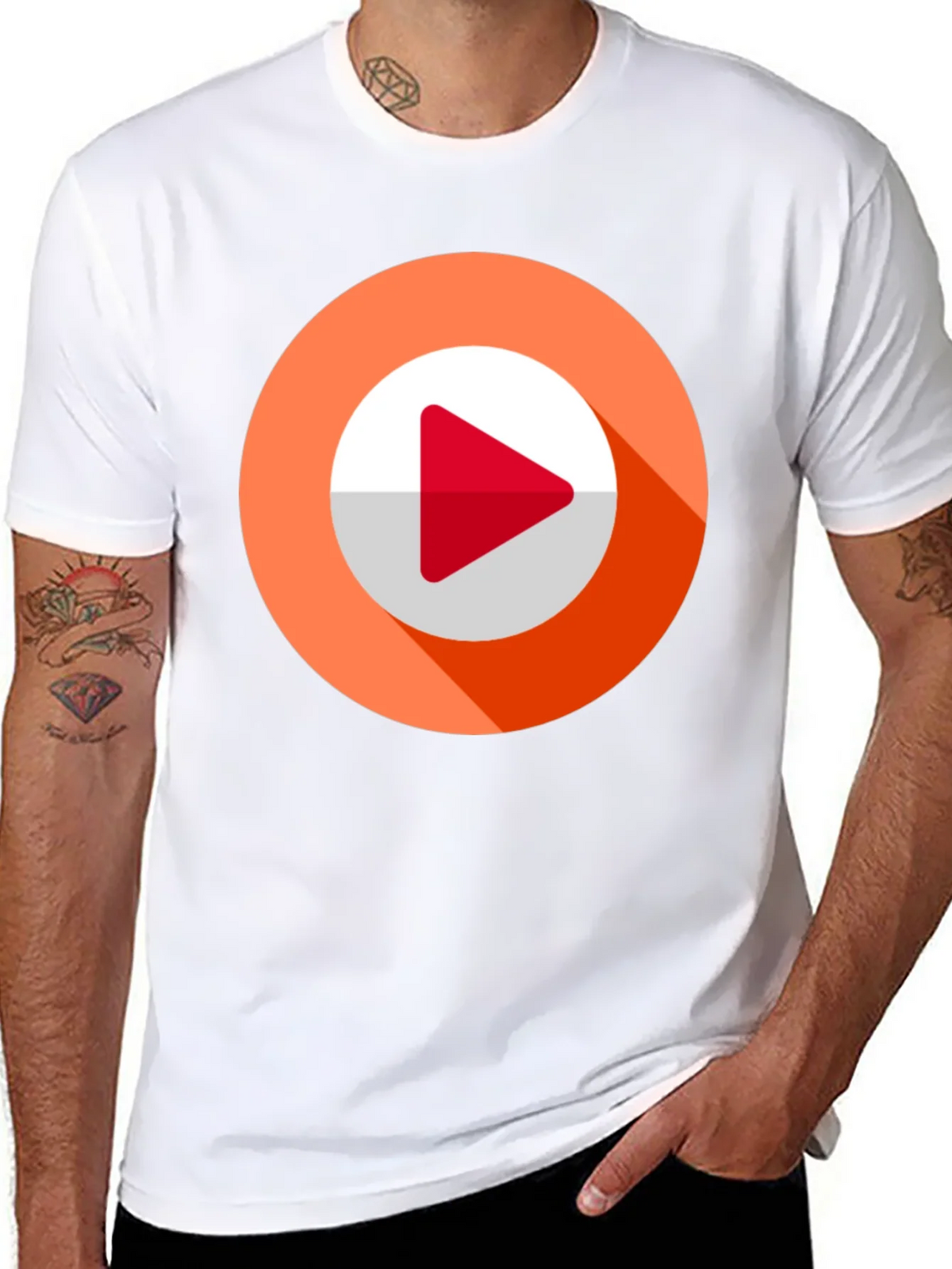 Modern Play Button Graphic Tee product image 10