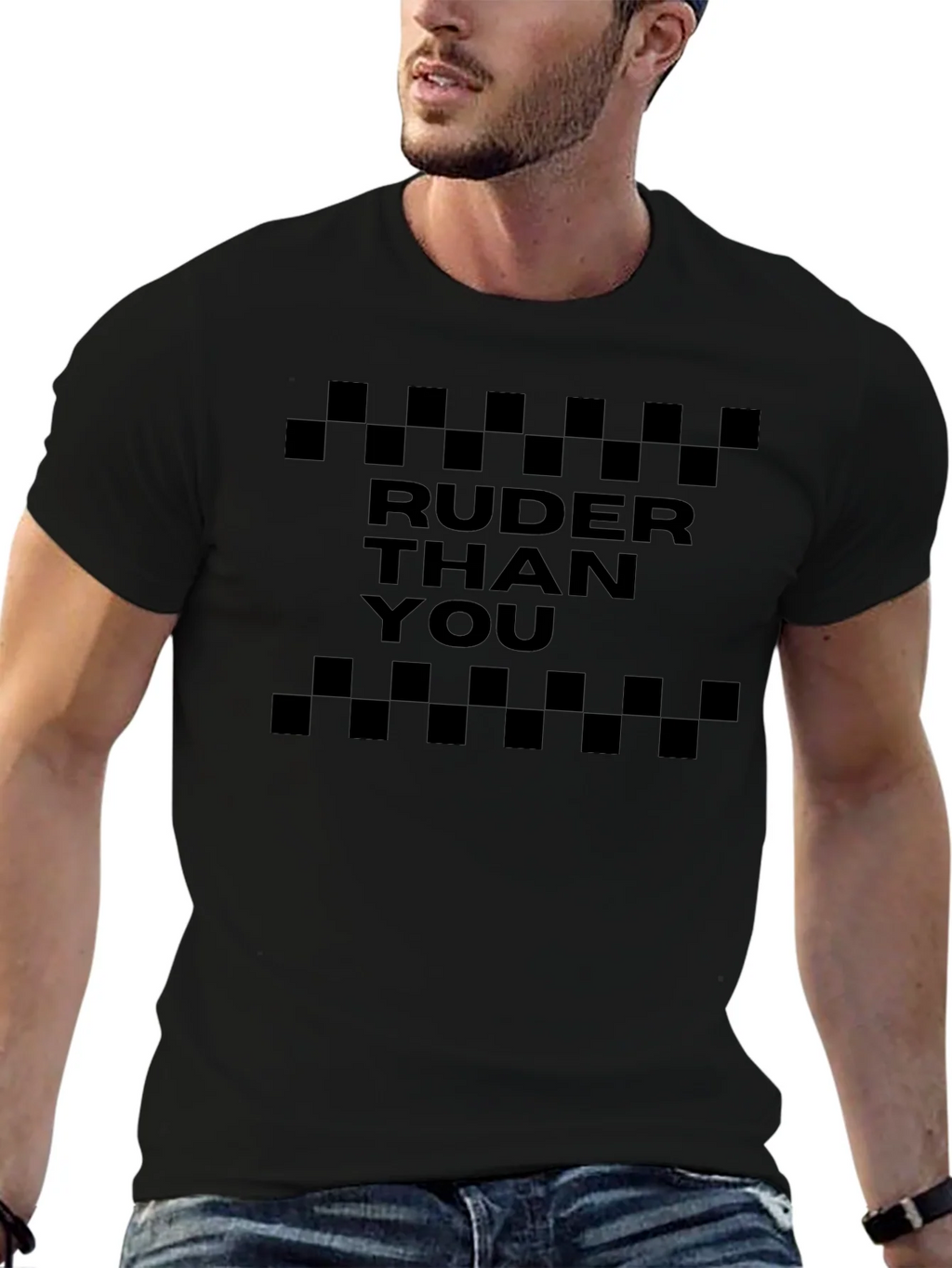 Ruder Than You Graphic Tee - Black product image 9