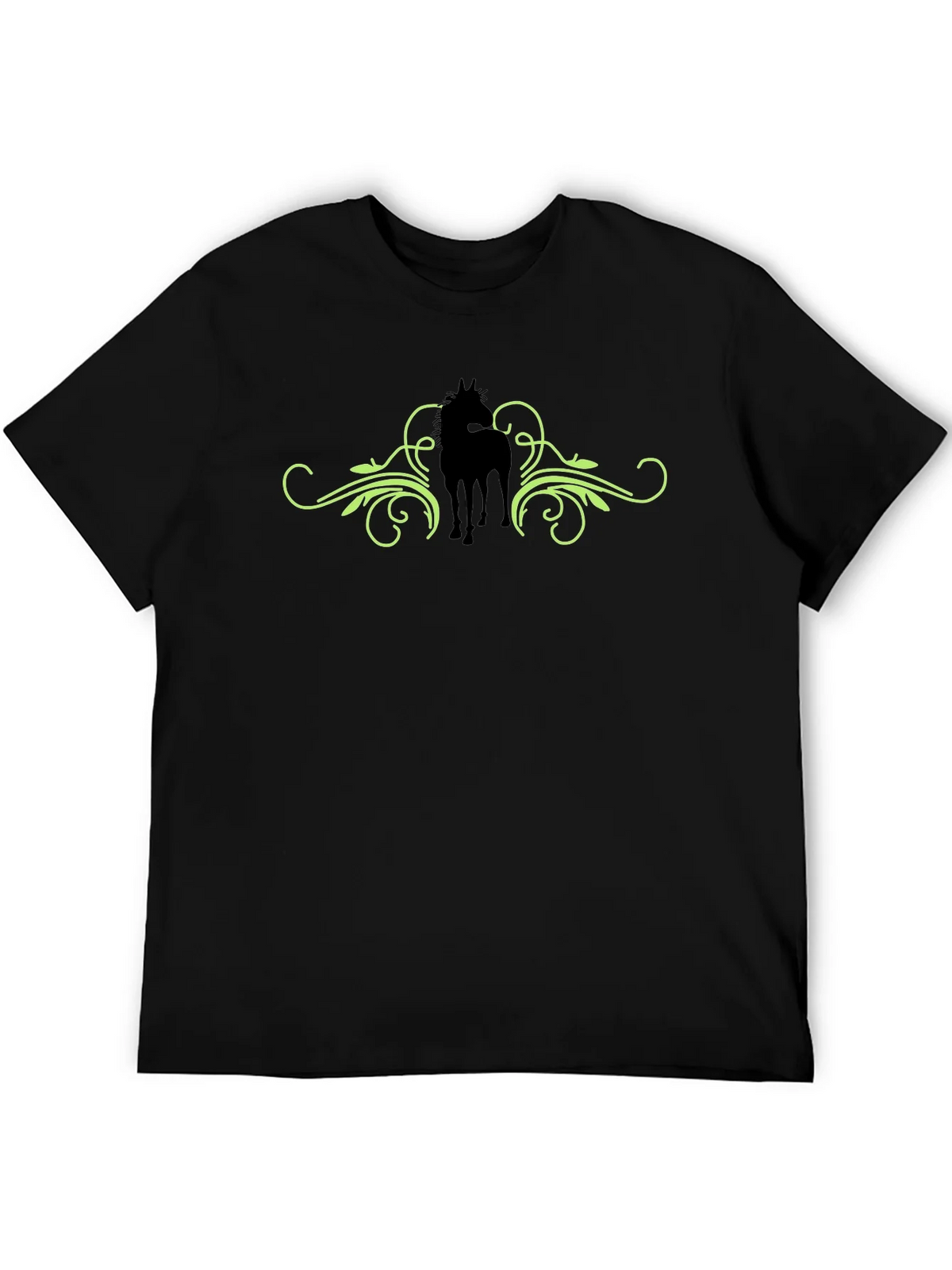Horse Silhouette Graphic Print Tee - Black product image 8