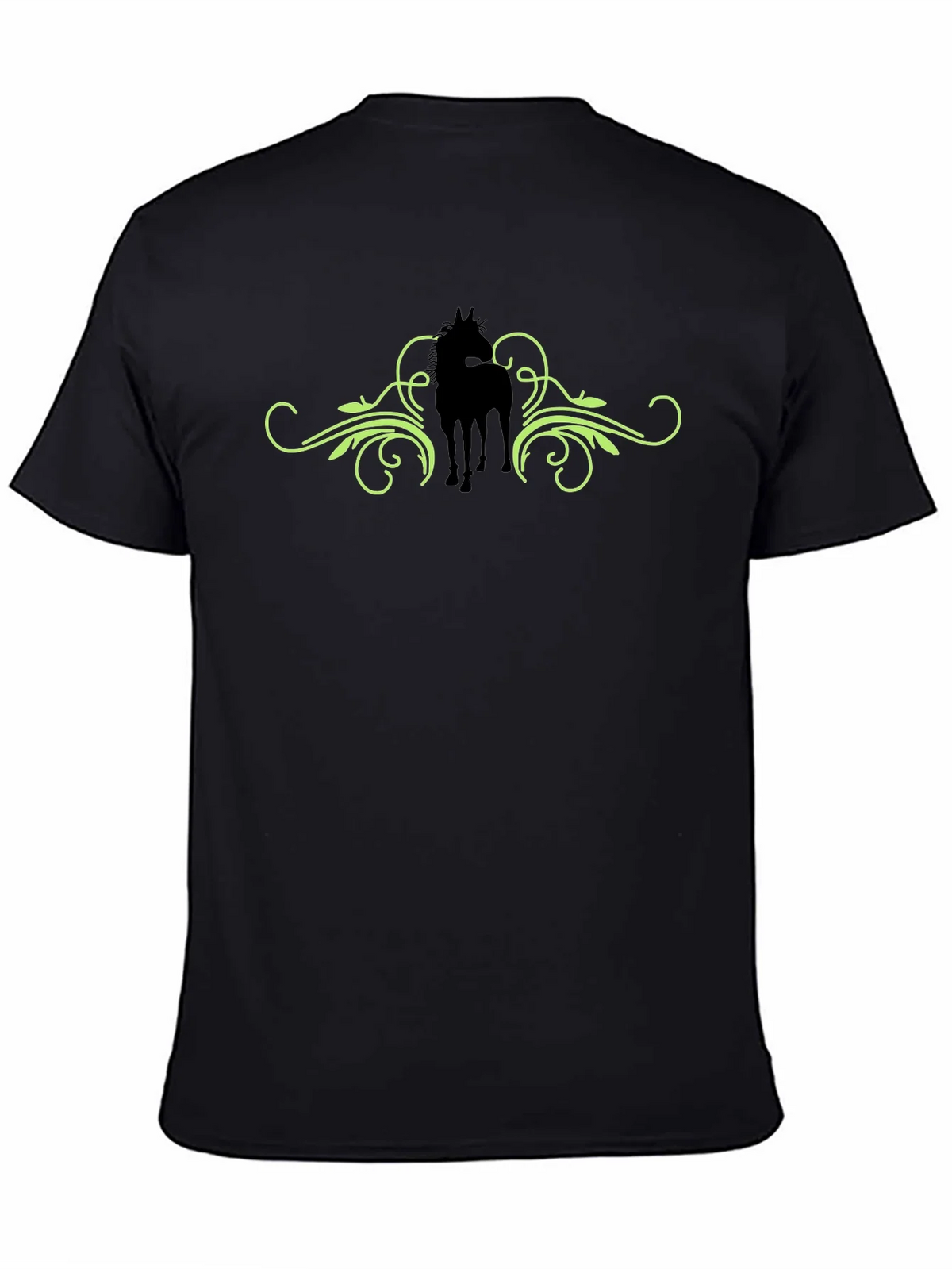 Horse Silhouette Graphic Print Tee - Black product image 7