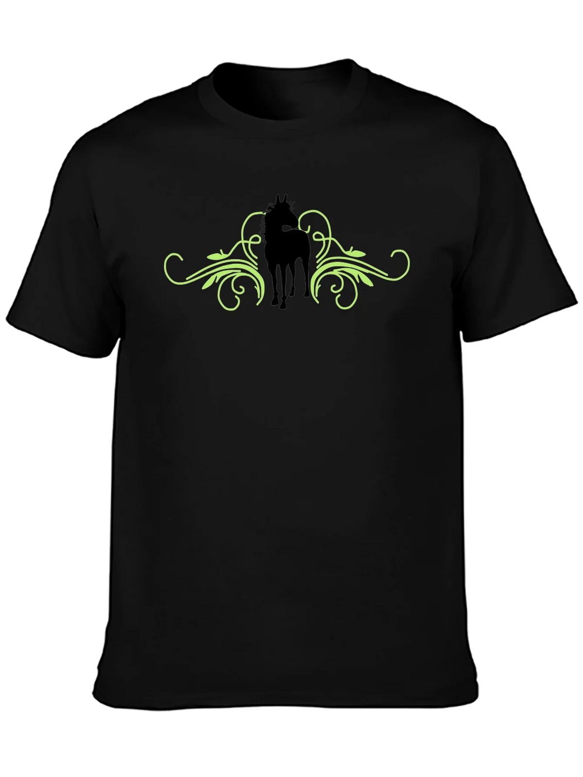 Horse Silhouette Graphic Print Tee - Black product image 6