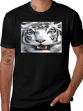 Bold Tiger Graphic Black T-Shirt product image 1