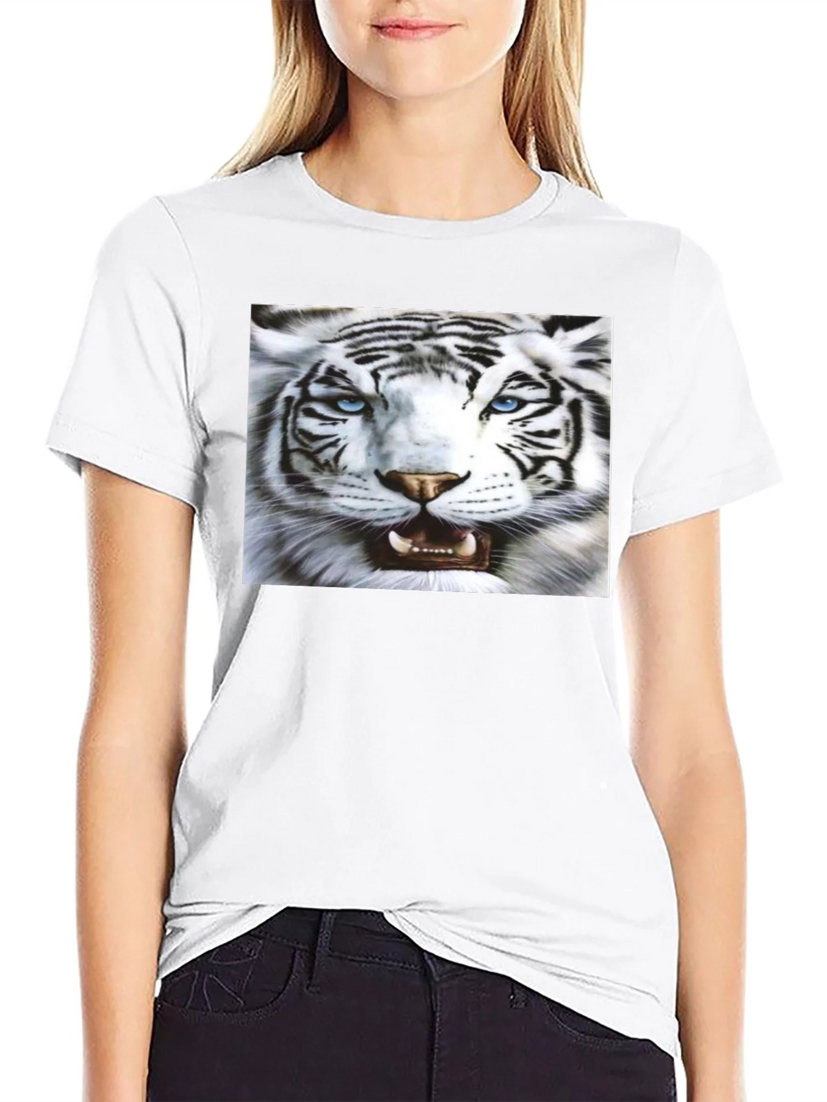 Bold Tiger Graphic Black T-Shirt product image 11