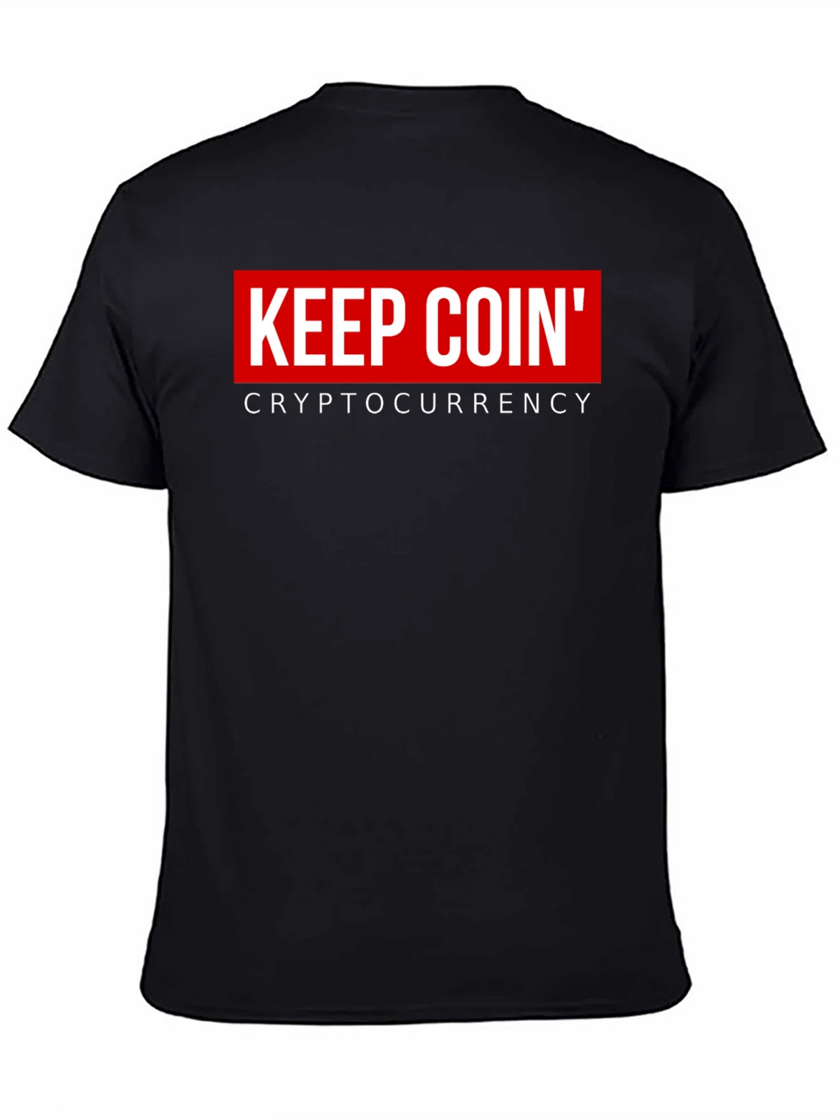 Keep Coin Cryptocurrency Black Graphic T-Shirt product image 7