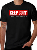 Keep Coin Cryptocurrency Black Graphic T-Shirt product image 1