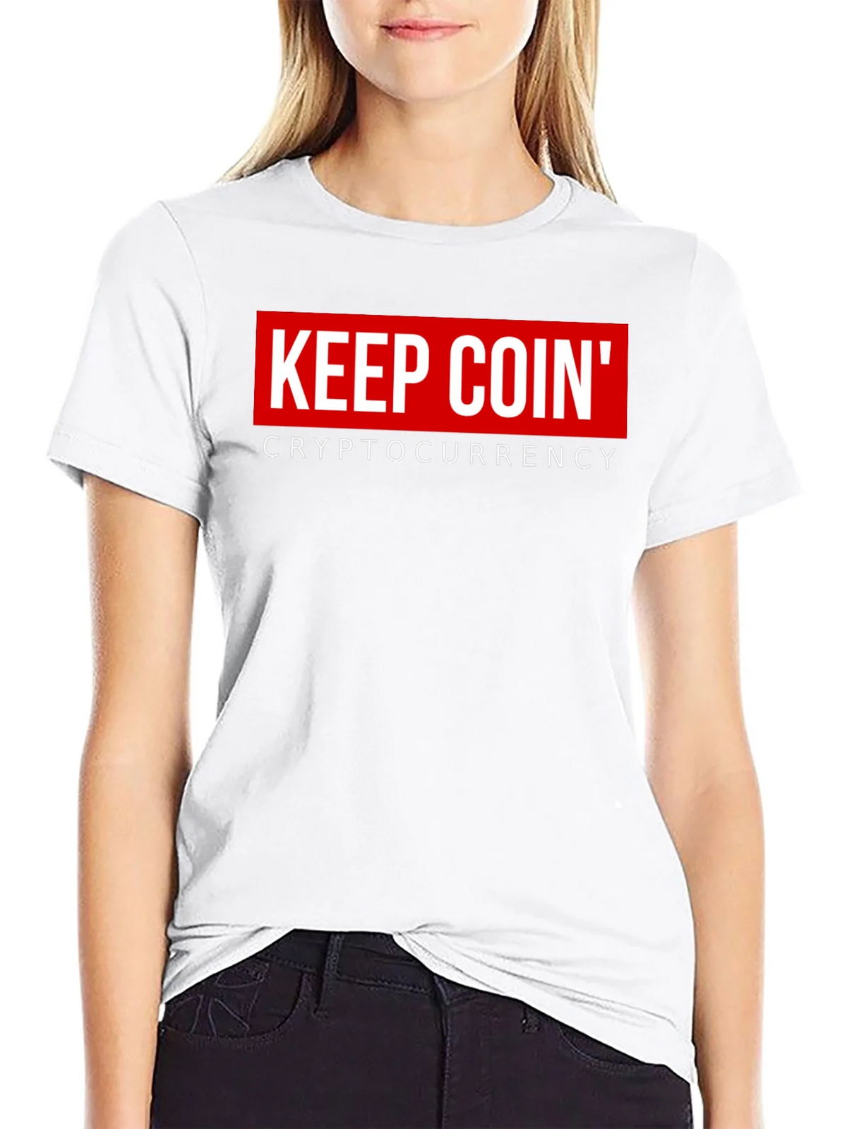 Keep Coin Cryptocurrency Black Graphic T-Shirt product image 11