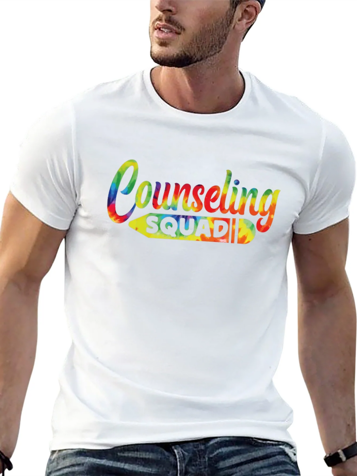 Counseling Squad Tie-Dye Graphic T-Shirt product image 4