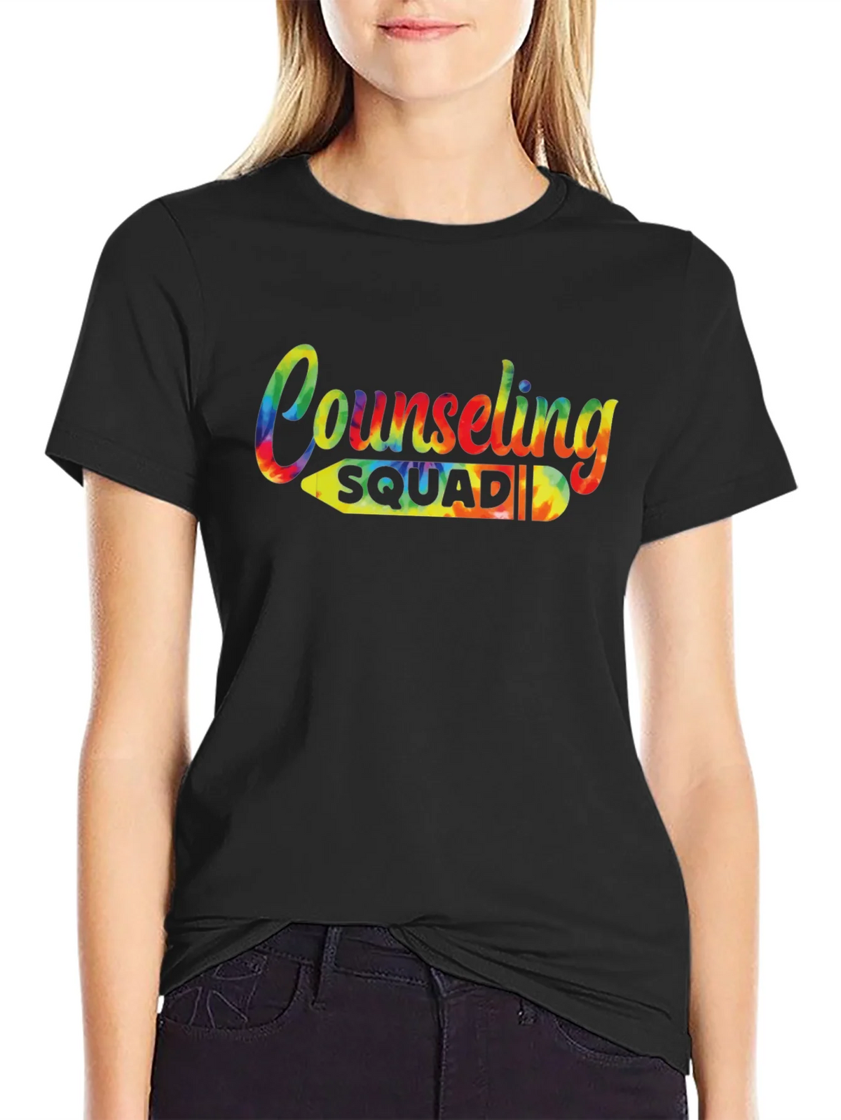 Counseling Squad Tie-Dye Graphic T-Shirt product image 5