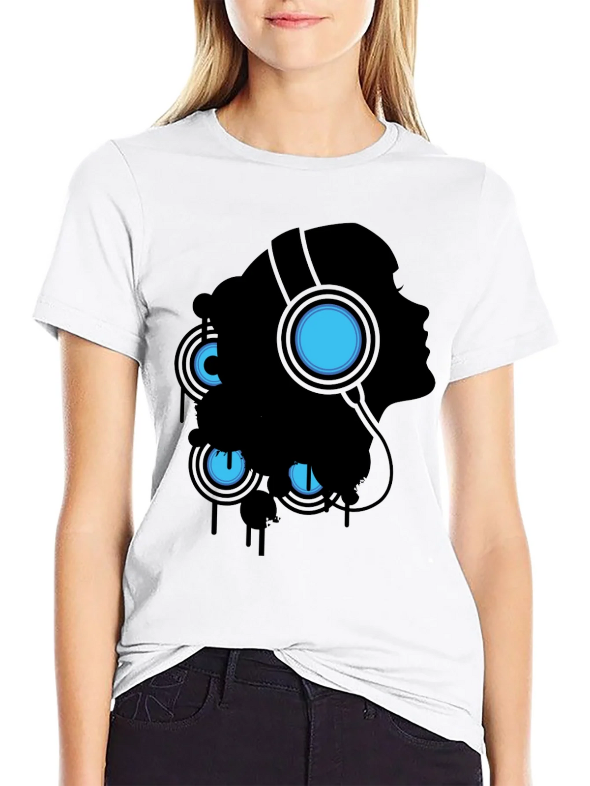 Silhouette Headphones Graphic Tee - Black product image 8