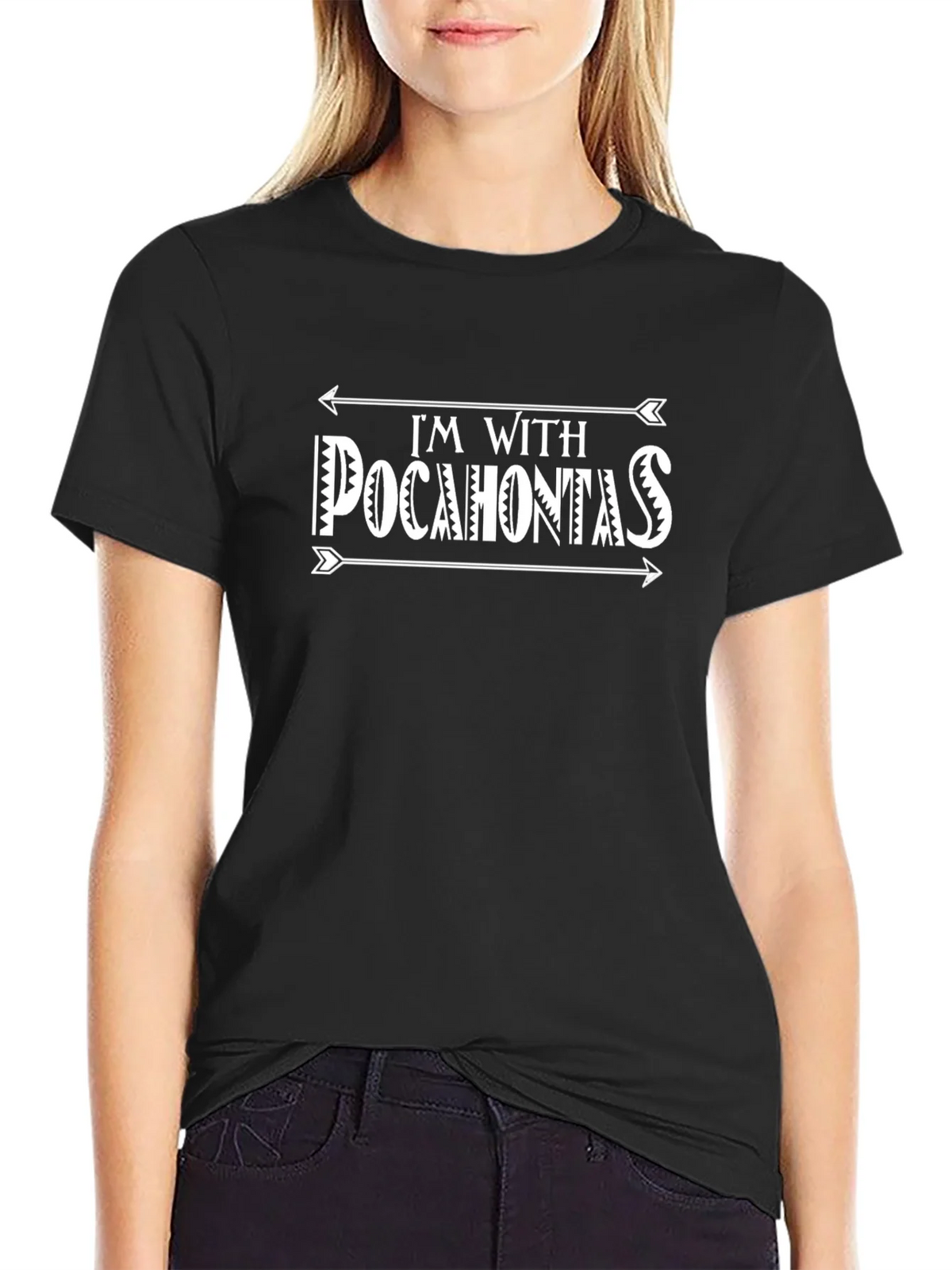 Im With Pocahontas Black T-Shirt product image 5