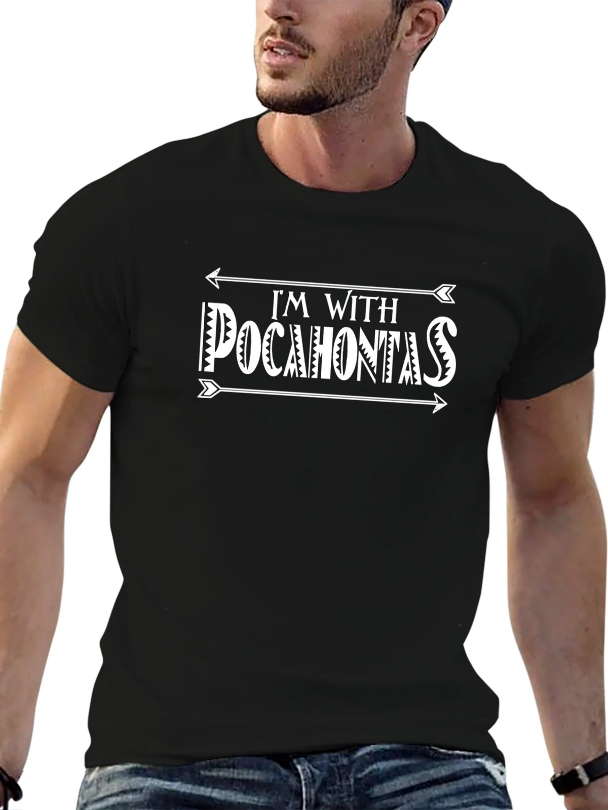 Im With Pocahontas Black T-Shirt product image 9