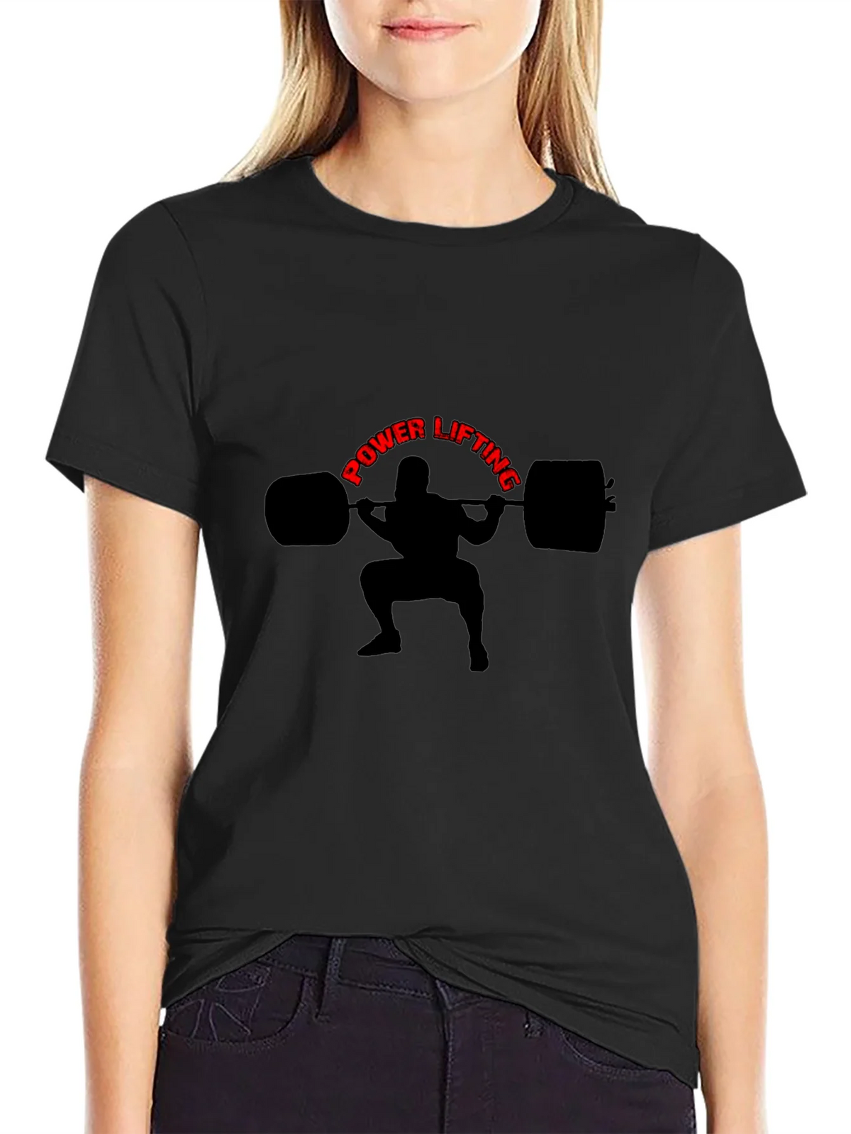 Powerlifting Graphic Tee - Black Cotton T-Shirt product image 5