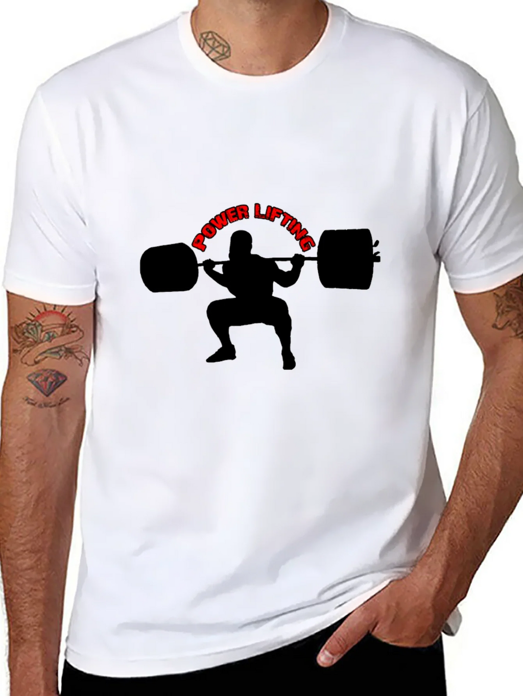 Powerlifting Graphic Tee - Black Cotton T-Shirt product image 10