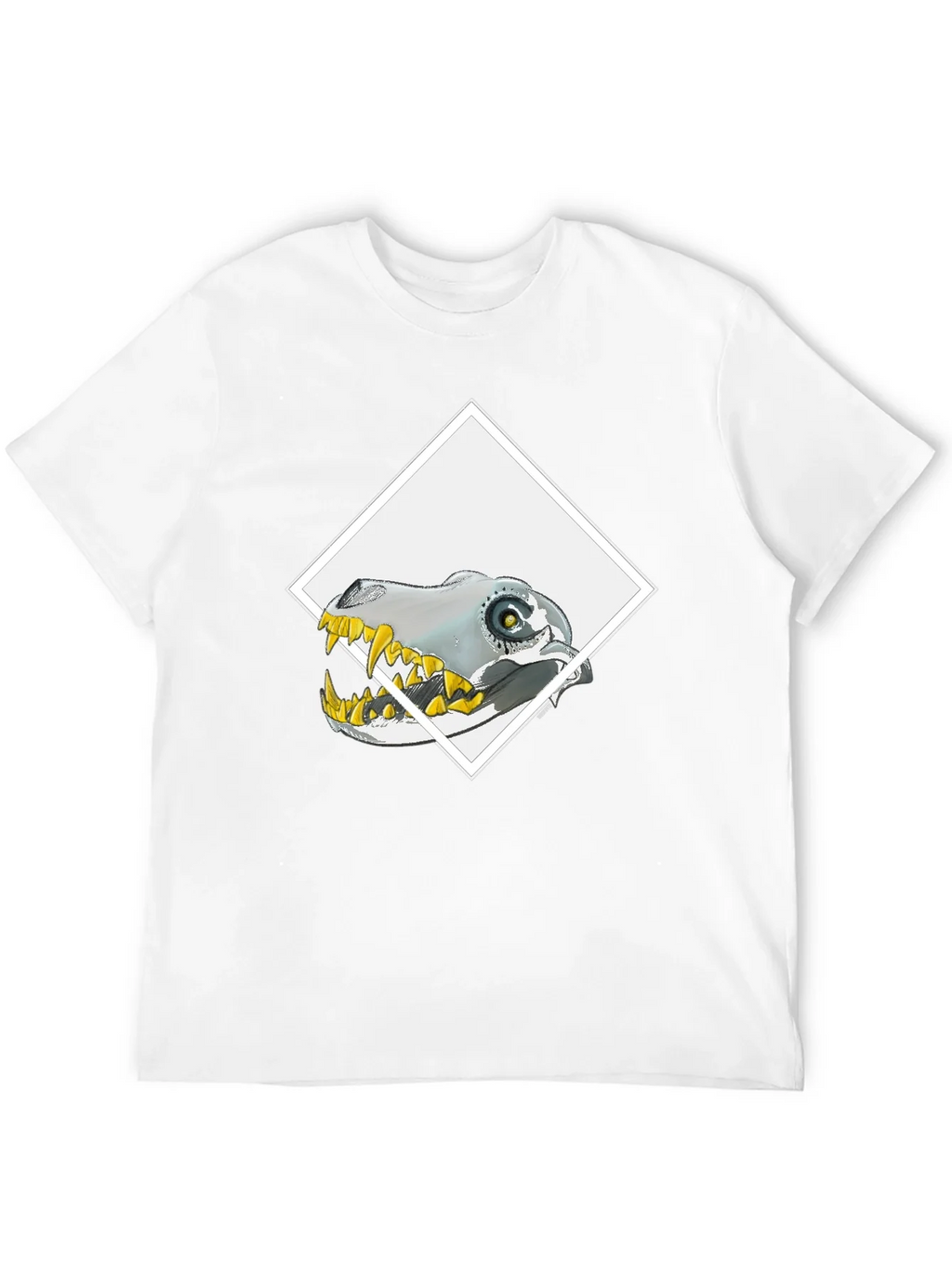 Robo-Dino Graphic Tee - Black Cotton Blend product image 1