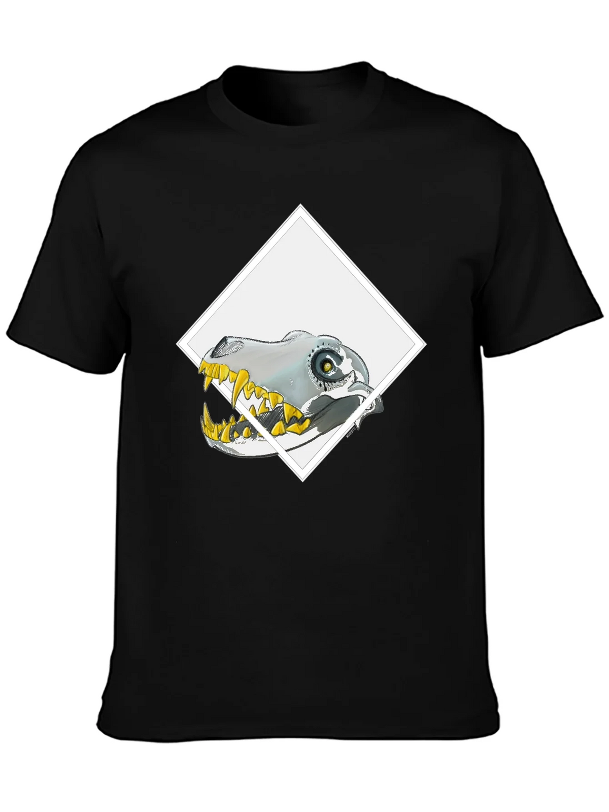 Robo-Dino Graphic Tee - Black Cotton Blend product image 3