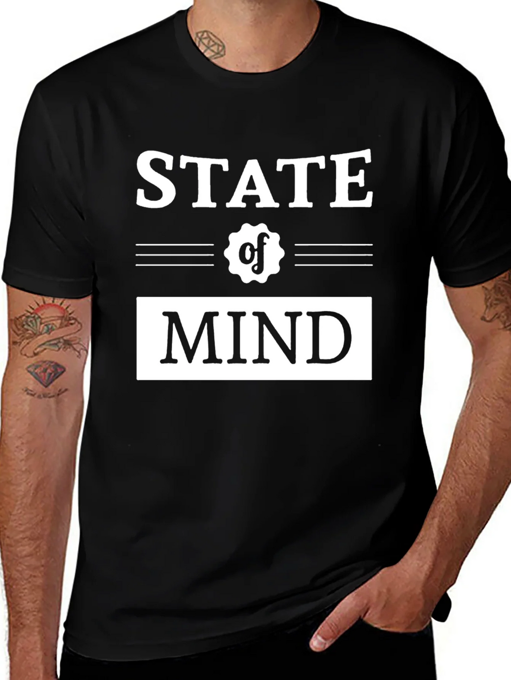 State of Mind Graphic Tee - Stylish Black T-Shirt product image 1