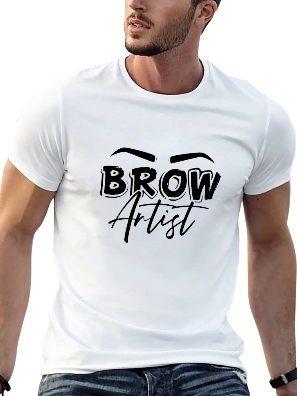 Brow Artist Graphic T-Shirt Unisex Black Tee product image 4
