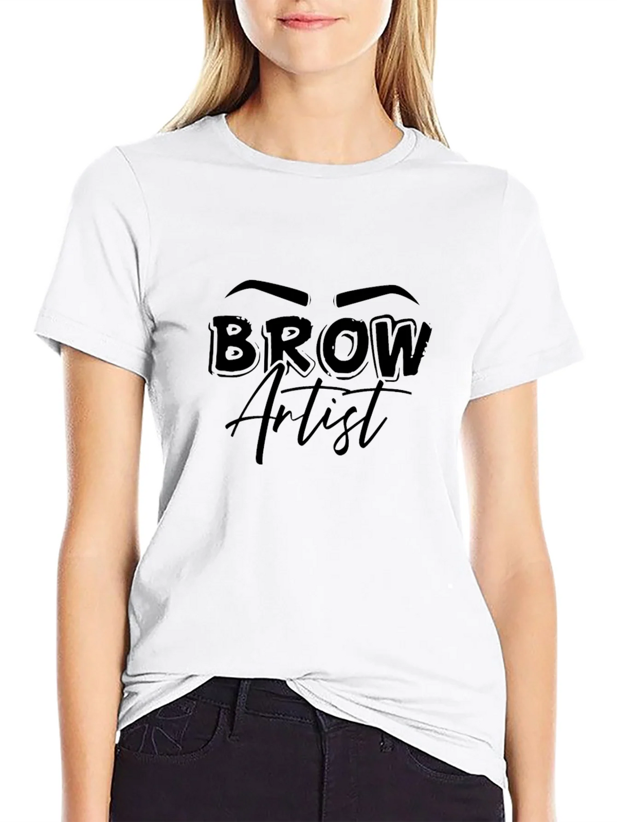 Brow Artist Graphic T-Shirt Unisex Black Tee product image 10