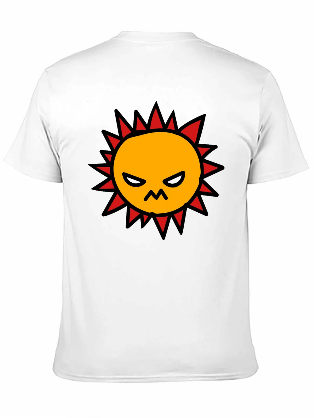 Angry Sun Graphic Tee - Black Cotton T-Shirt product image 2